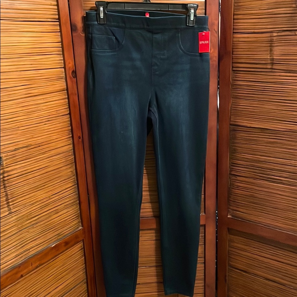 Spanx Jeggings Ankle Jean-ish leggings Size Medium Twilight Rinse Blue Denim